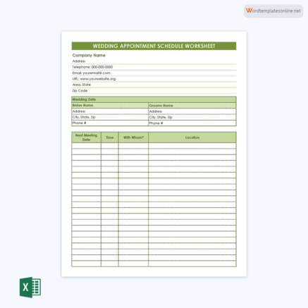 Free Appointment Schedule Templates (Excel, Word)