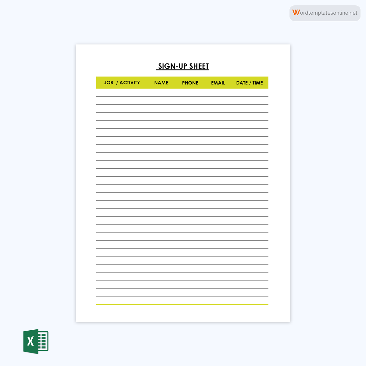Editable attendance sheet template