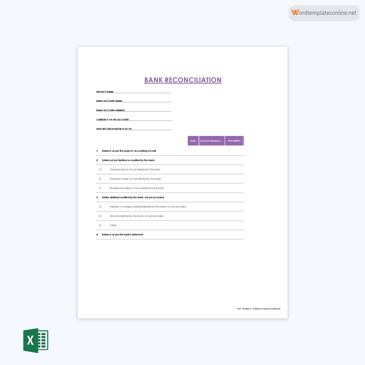Bank Reconciliation Template in Excel 04