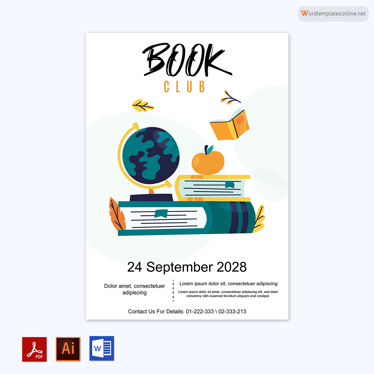 Book Club Flyer Templates - Free Word, PSD, AI Layout