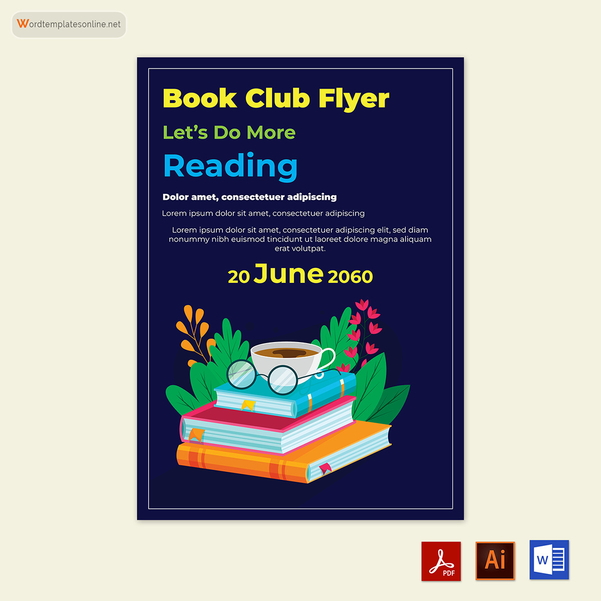 Professional Book Club Flyer Templates - Free Word, PSD, AI Sample