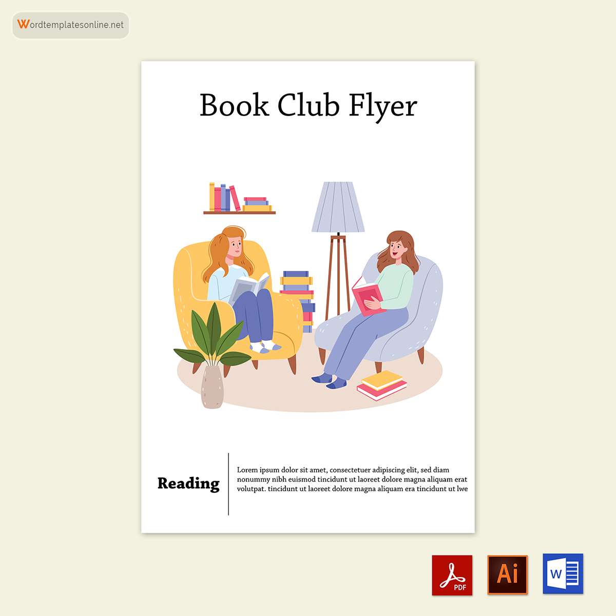 Creative Book Club Flyer Templates - Free Word, PSD, AI Example