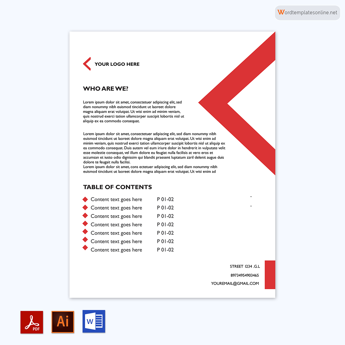 Free Company Profile Template - Download in Word, PDF, Adobe Illustrator 06