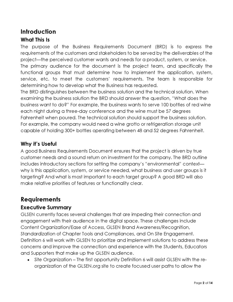 Word Business Requirements Document Template 03