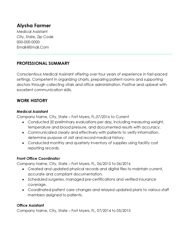 chronological resume template word