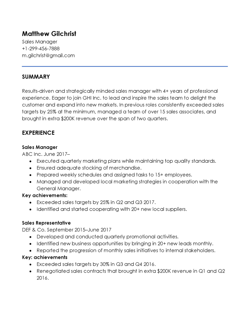 l resume template word