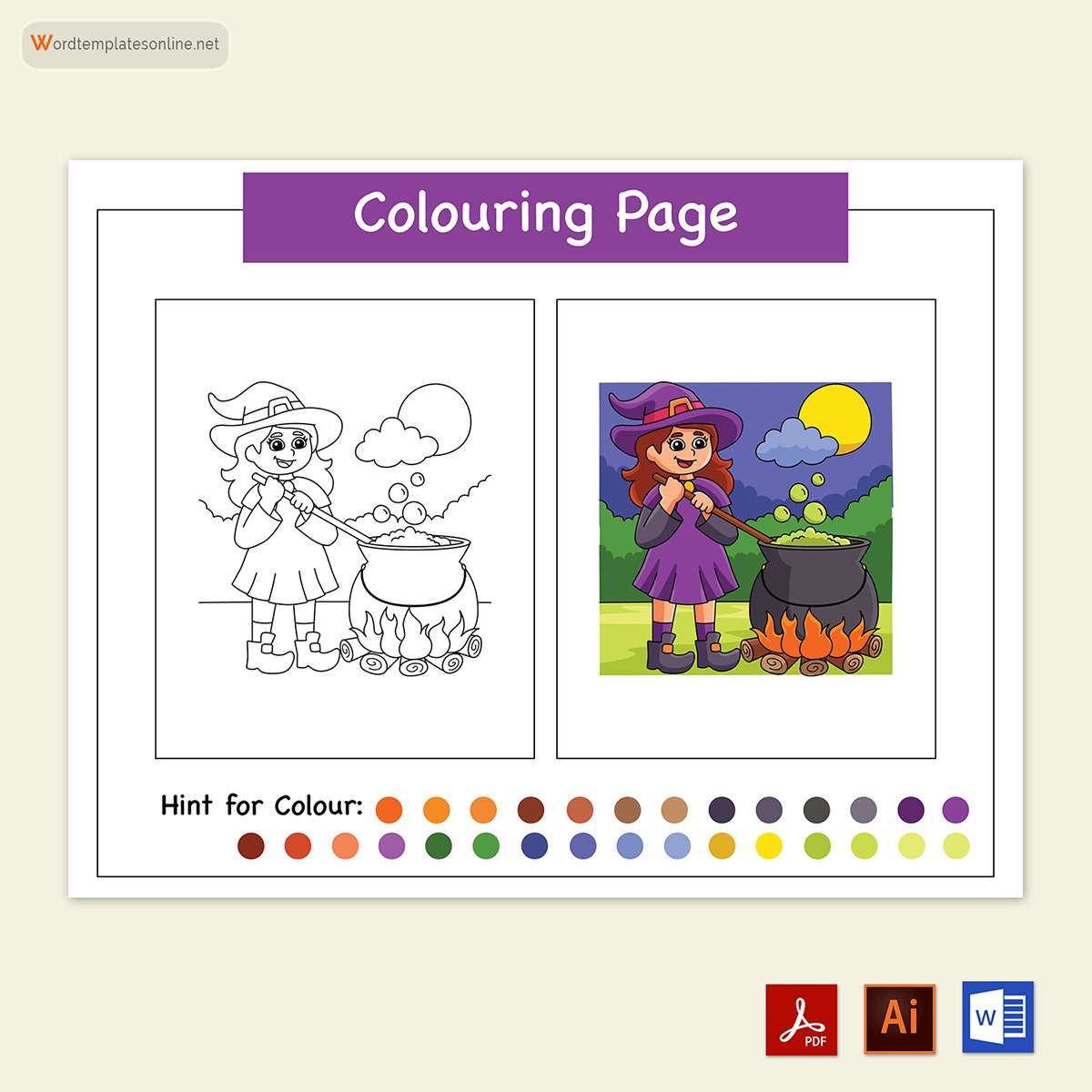 Free coloring pages PDF format