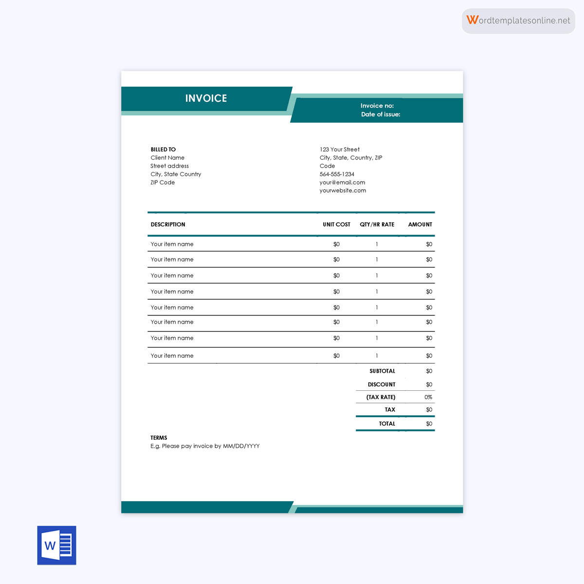 engineering consultant invoice template
