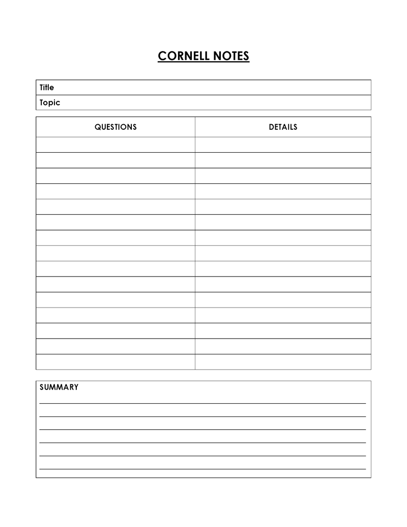 cornell notes pdf