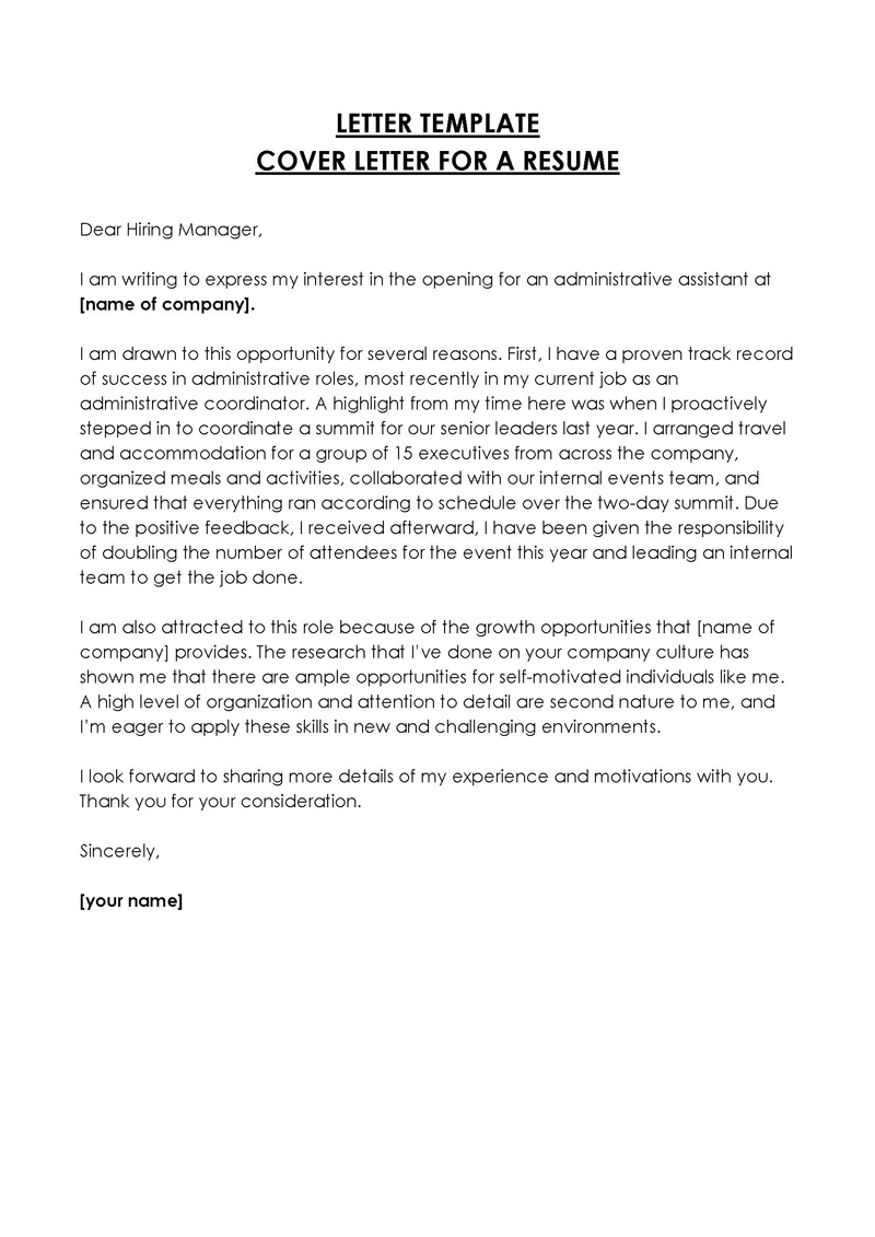  what to include in a cover letter