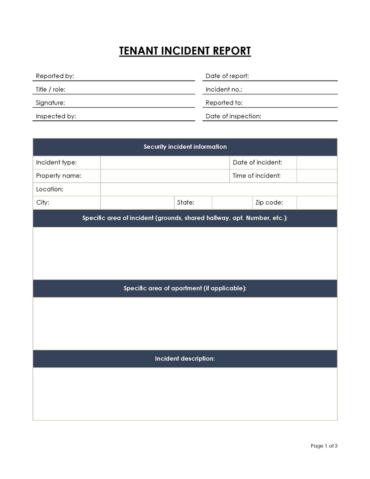 Free Incident Report Templates & Forms (Word)