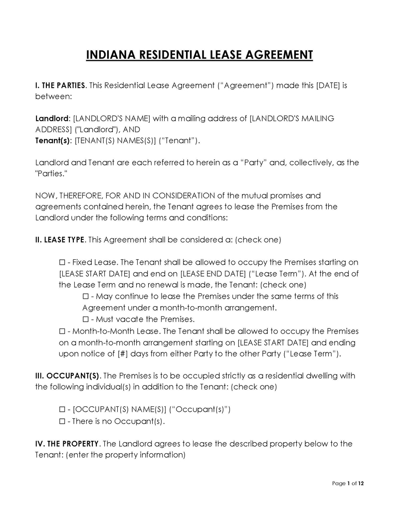  standard lease agreement pdf