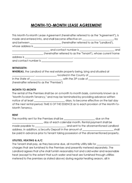 Free Washington Lease Agreement Templates (PDF, Word)