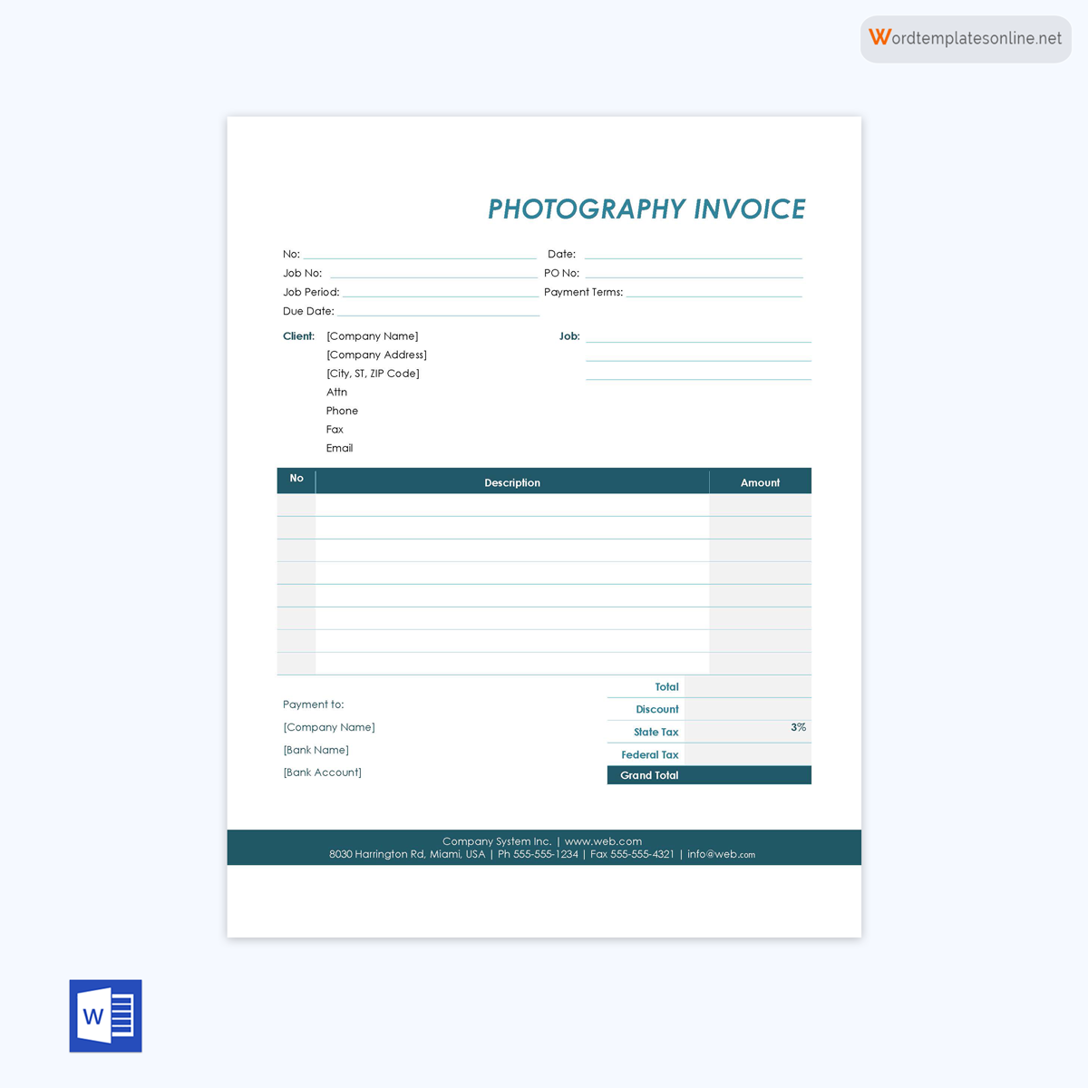 photography invoice template pdf