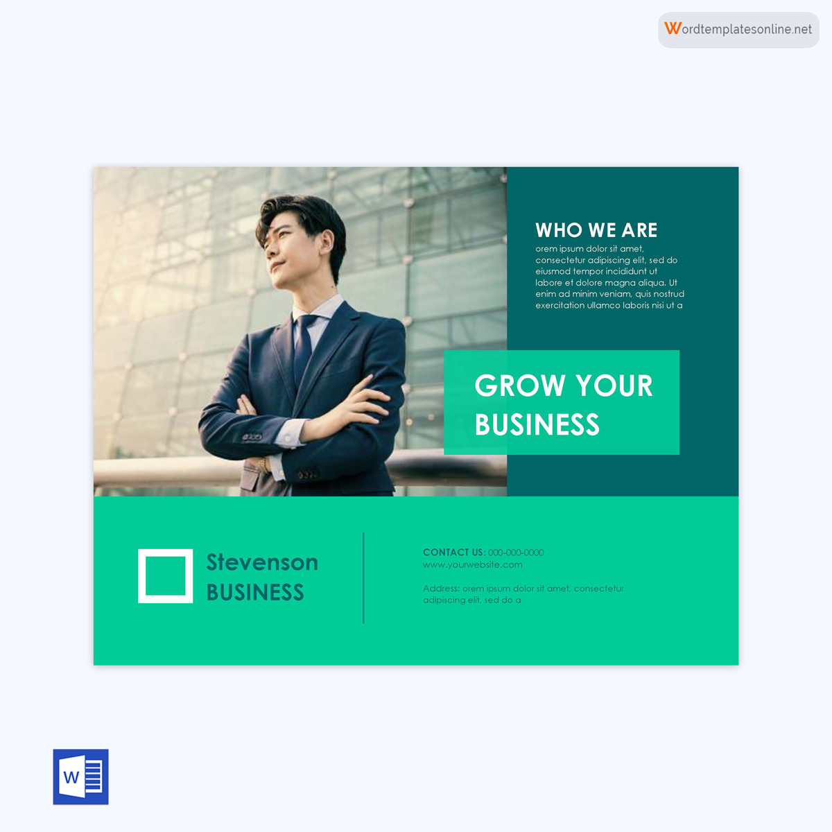 Free Customizable Business Postcard Template as Word Document