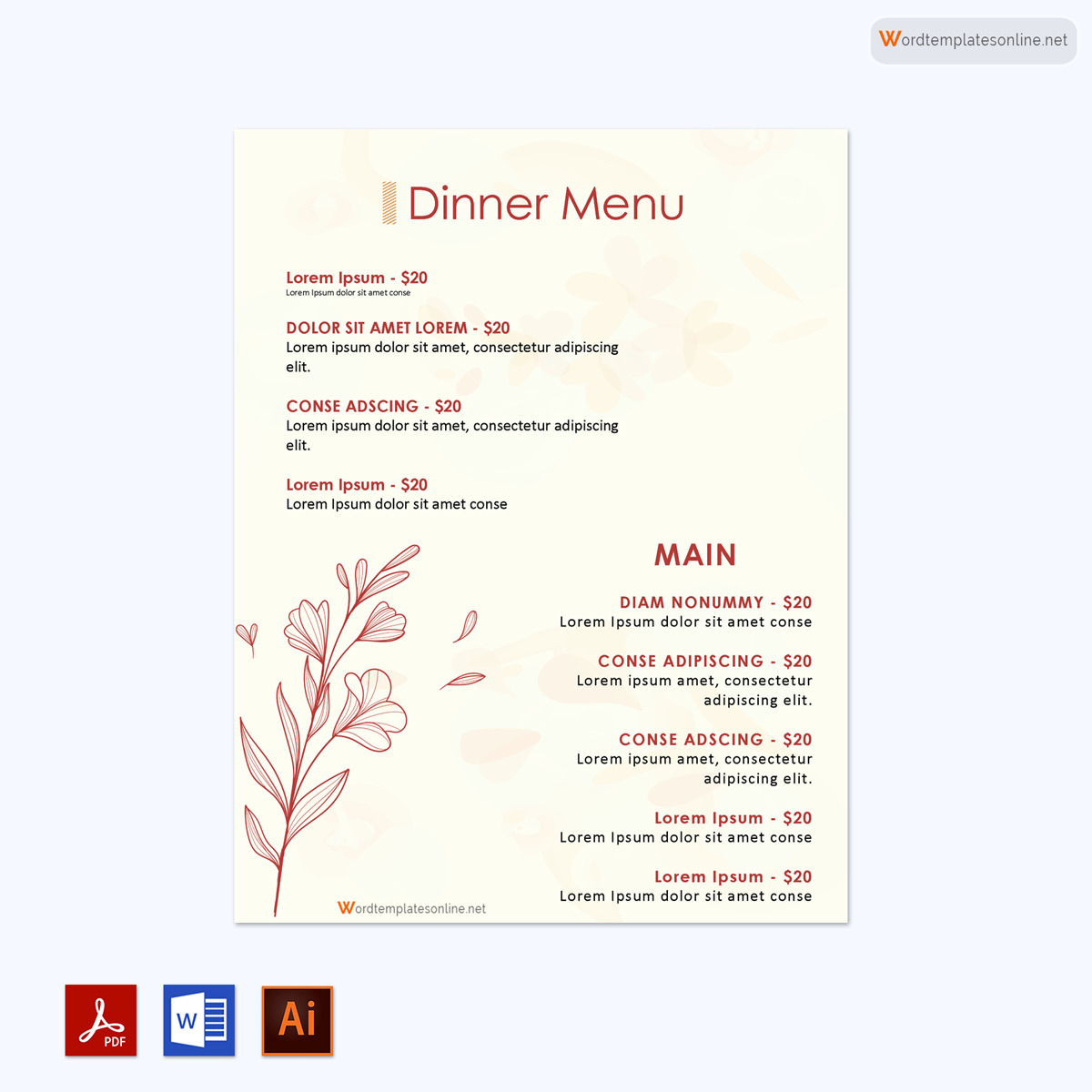  menu template canva 23