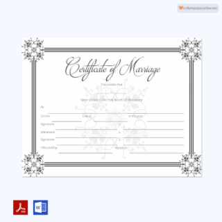 65 Free Marriage Certificate Templates (Word, PDF) - Editable