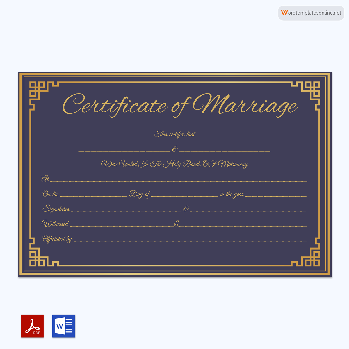  free marriage certificate templates 32