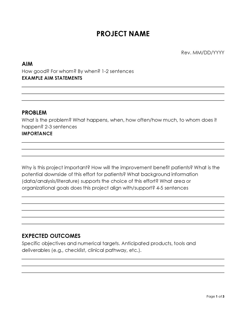 Printable Team Charter Template - Fillable Form for Teams