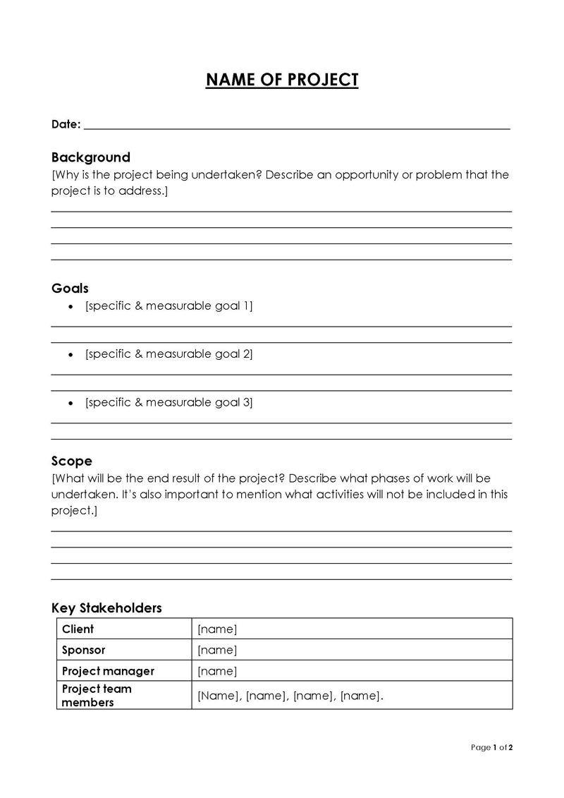 Team Charter Template - Downloadable Sample for Success