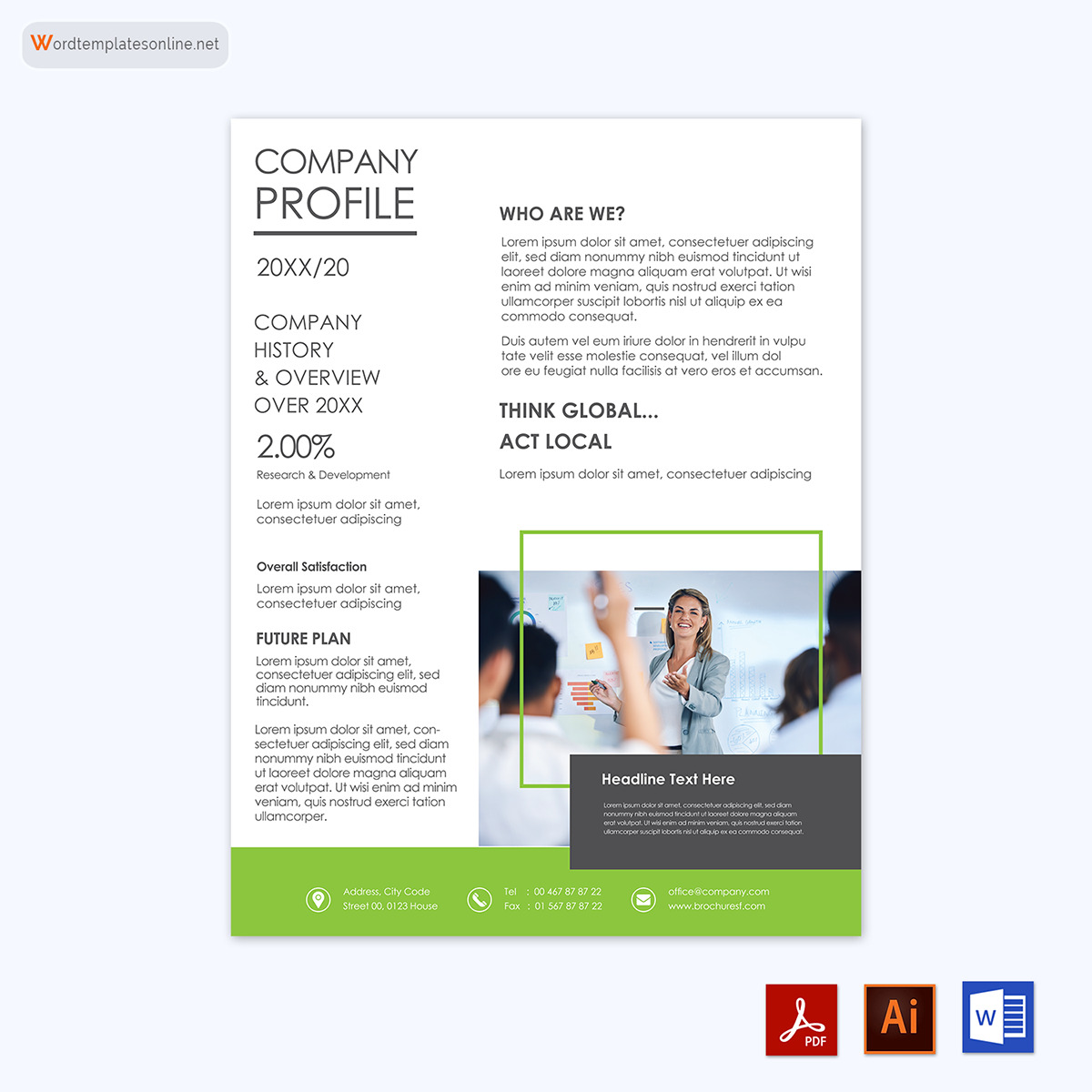 Editable Company Profile Template - Free Sample in Word, PDF, Adobe Illustrator 06