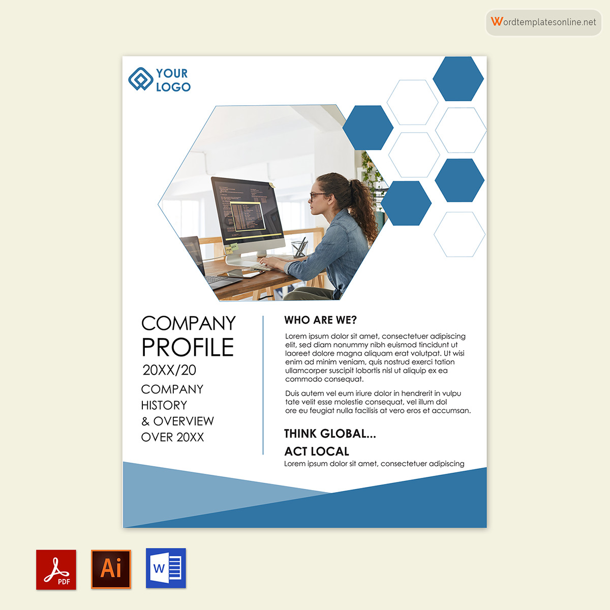 Editable Company Profile Template - Free Sample in Word, PDF, Adobe Illustrator 10