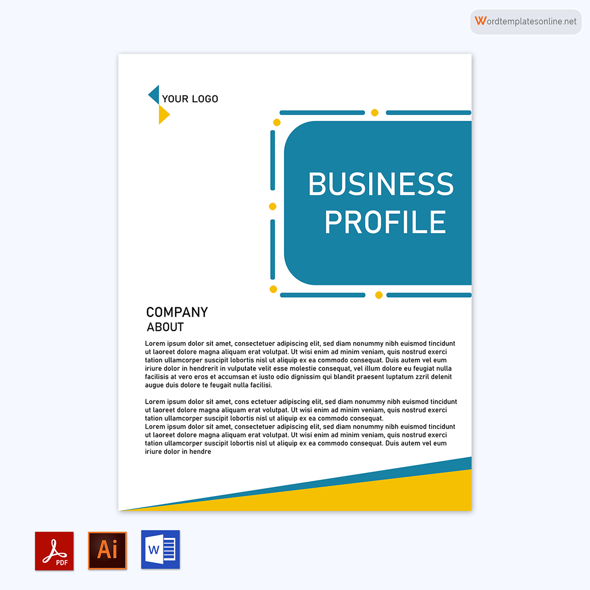 Editable Company Profile Template - Free Sample in Word, PDF, Adobe Illustrator 12