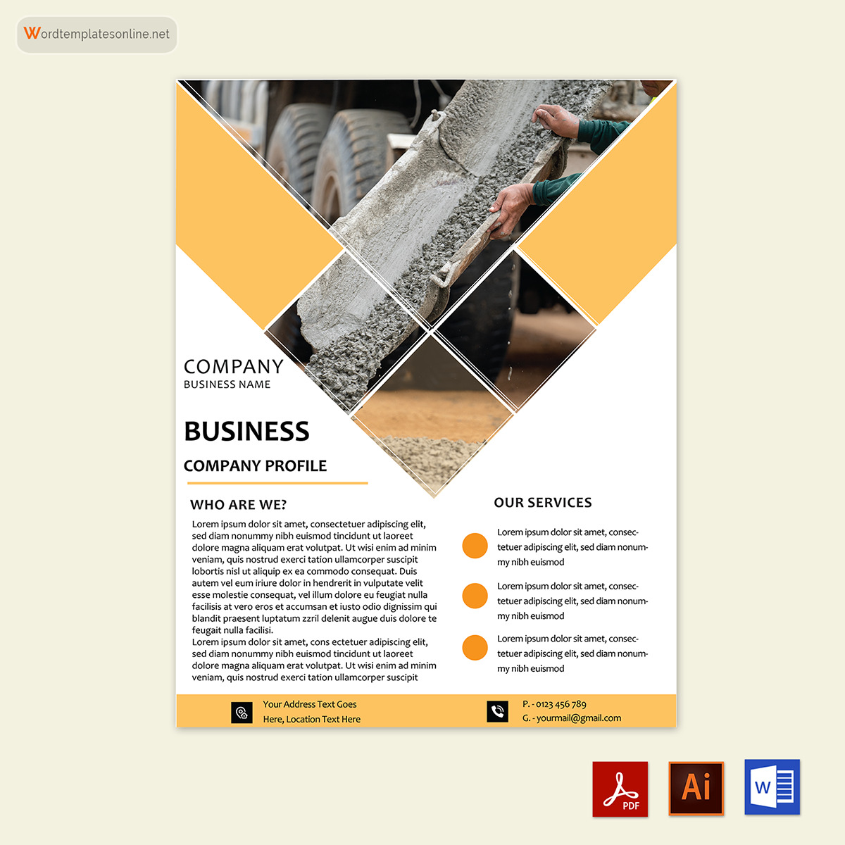 Free Company Profile Template - Download in Word, PDF, Adobe Illustrator 03