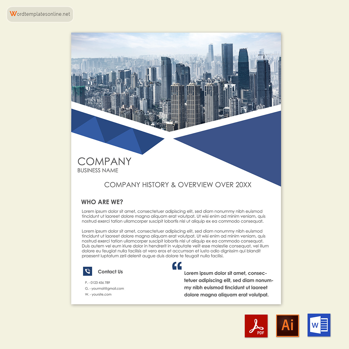 Free Company Profile Template - Download in Word, PDF, Adobe Illustrator 05