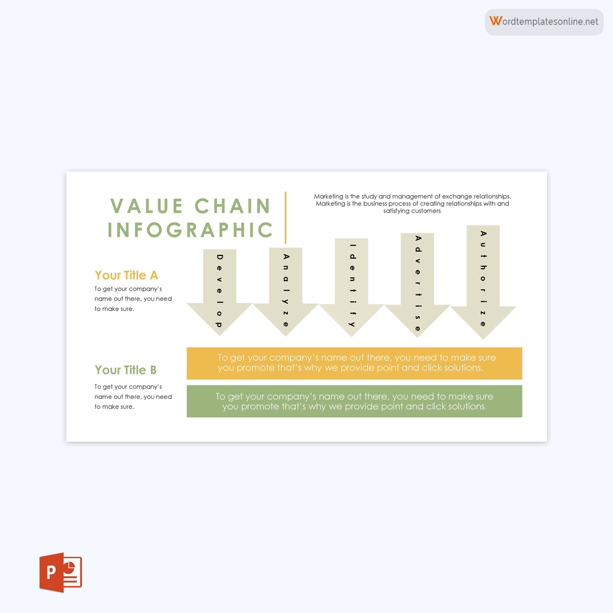 value chain template canva
