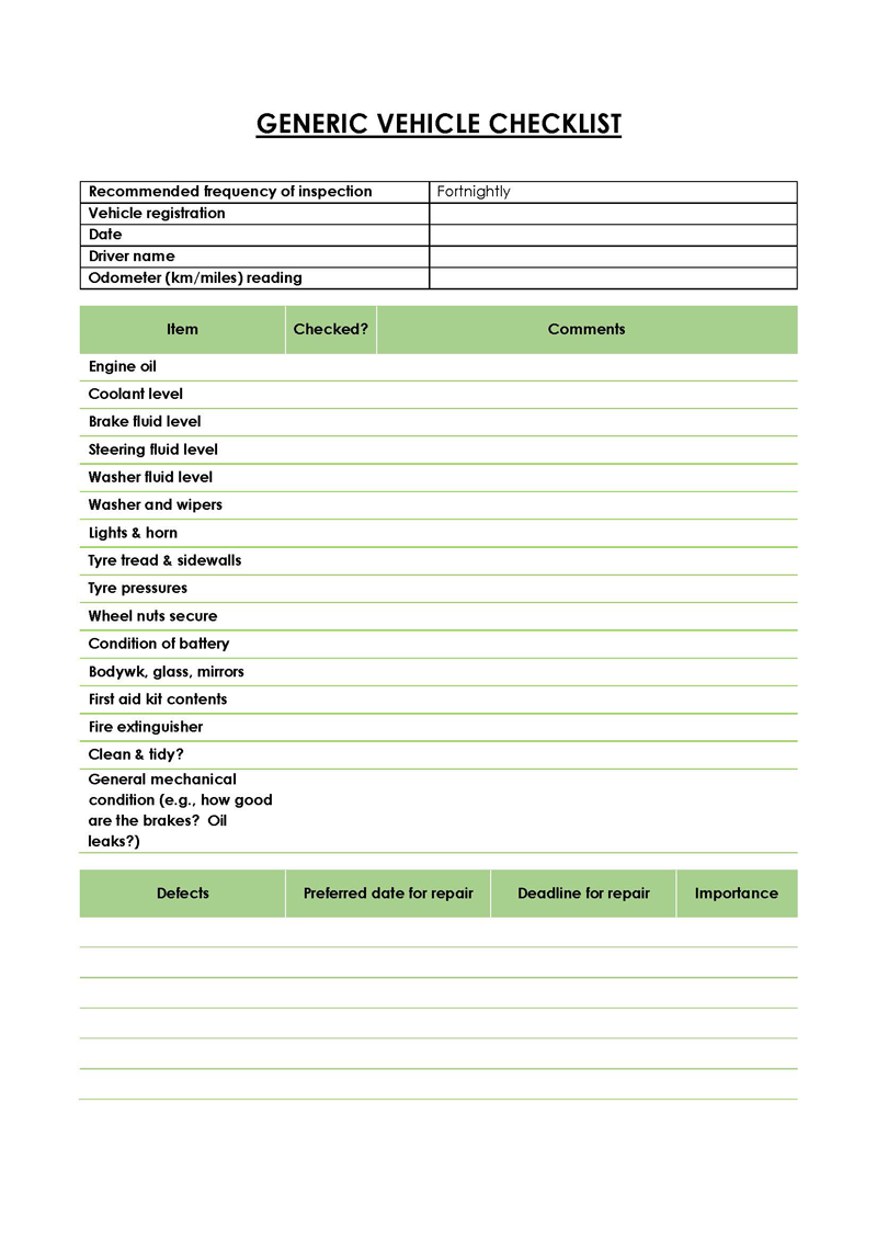 vehicle inspection form doc