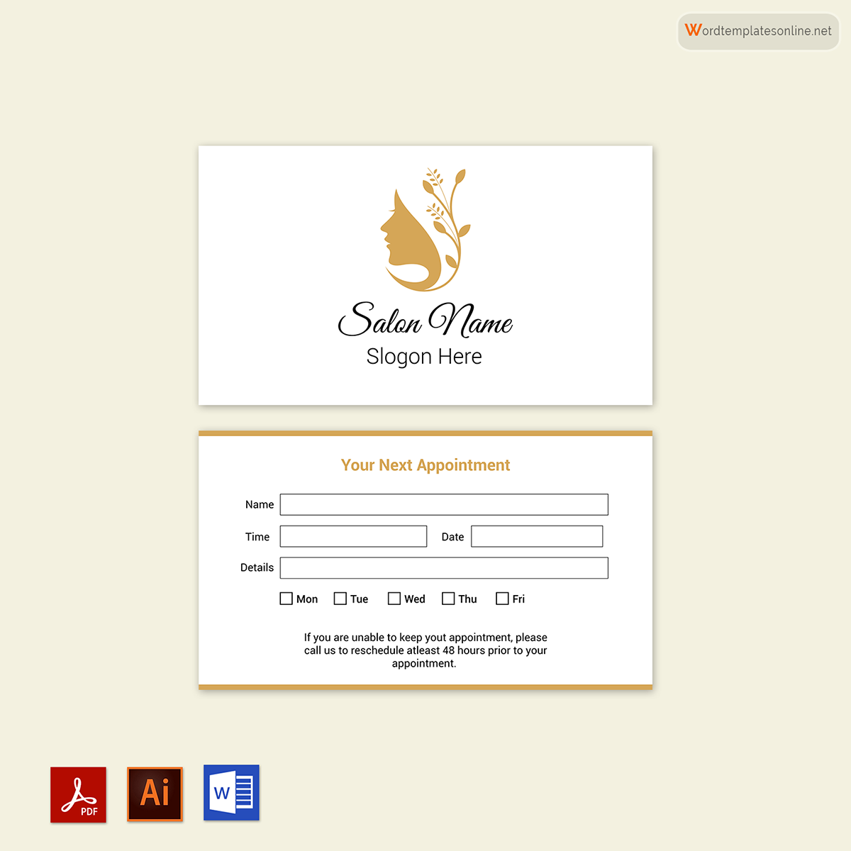 Free Appointment Card Templates (Word | PSD | AI)