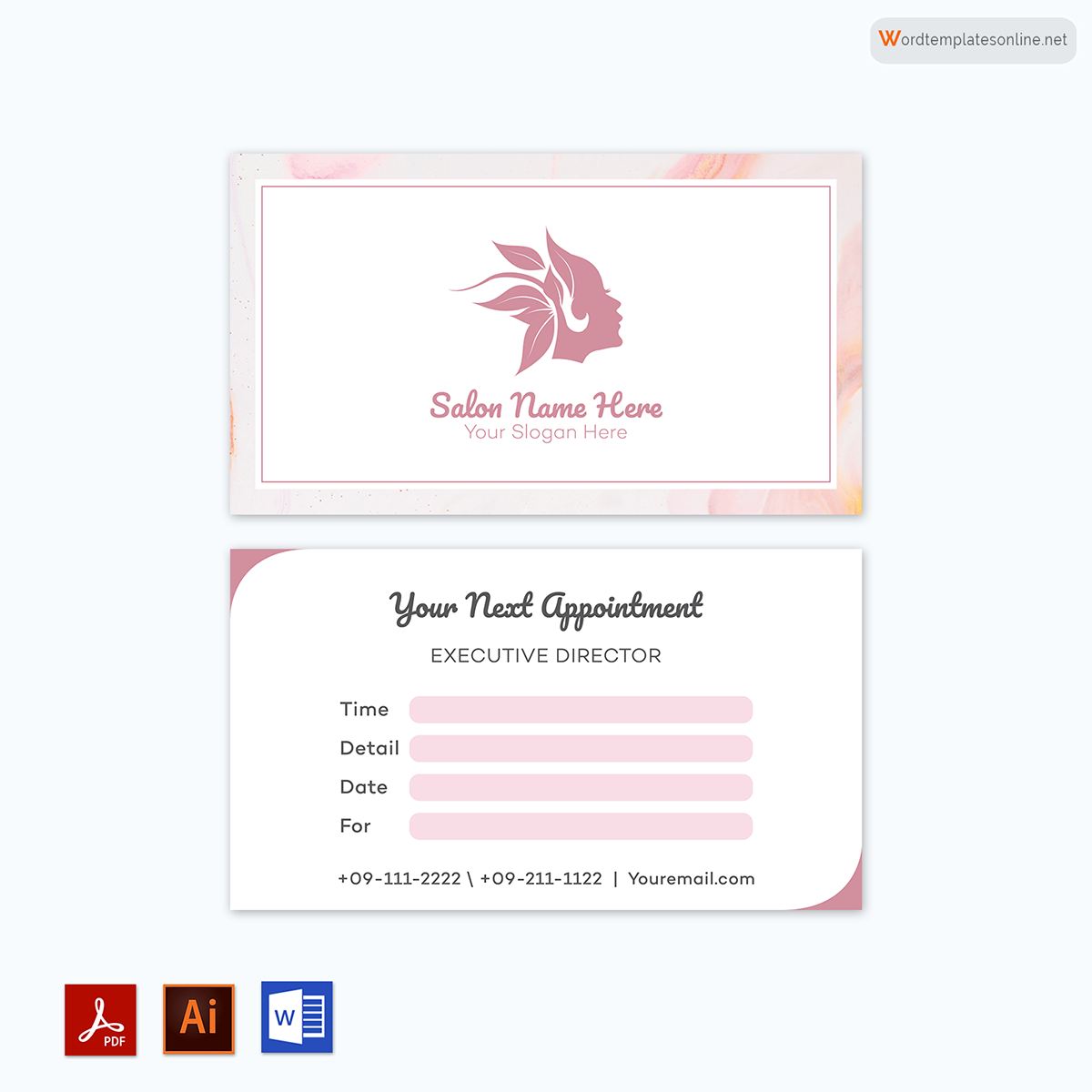 Appointment Card Template - Customizable Design