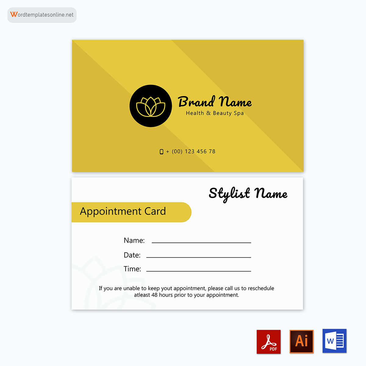 Appointment Card Template - Free Sample