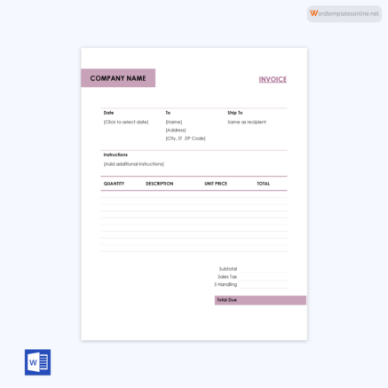 40 Free Blank Invoice Templates (Excel | Word) - Edit &amp; Print