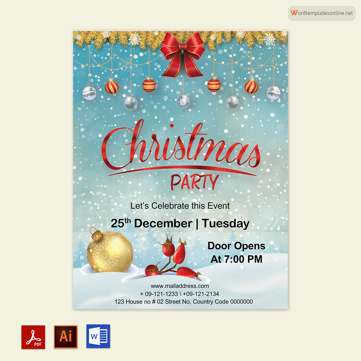  christmas in july flyer template free 07