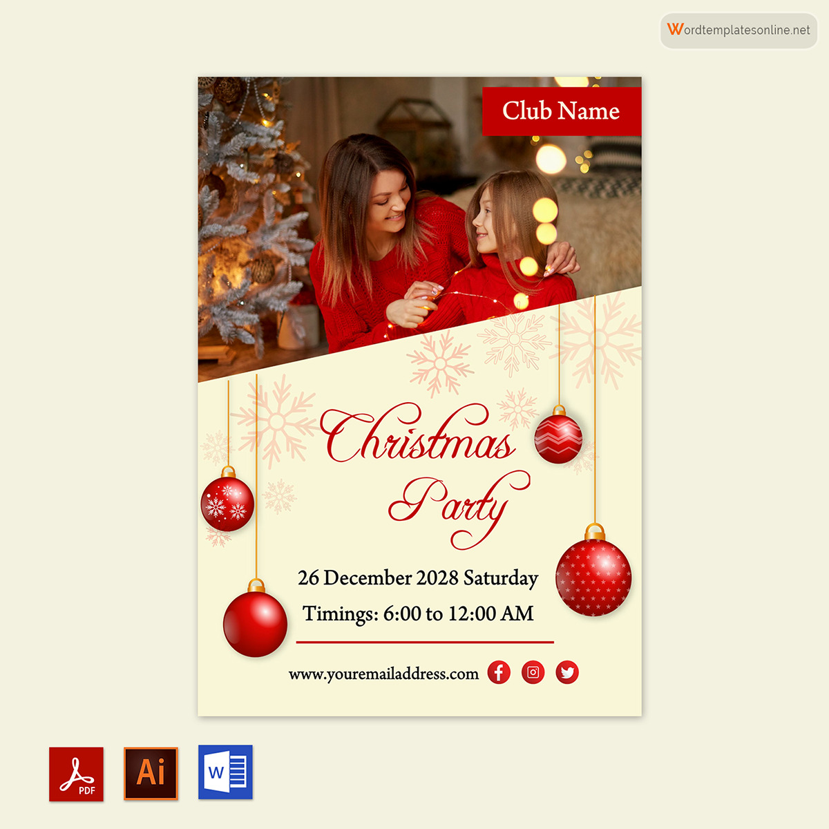 Holiday Flyer template 12