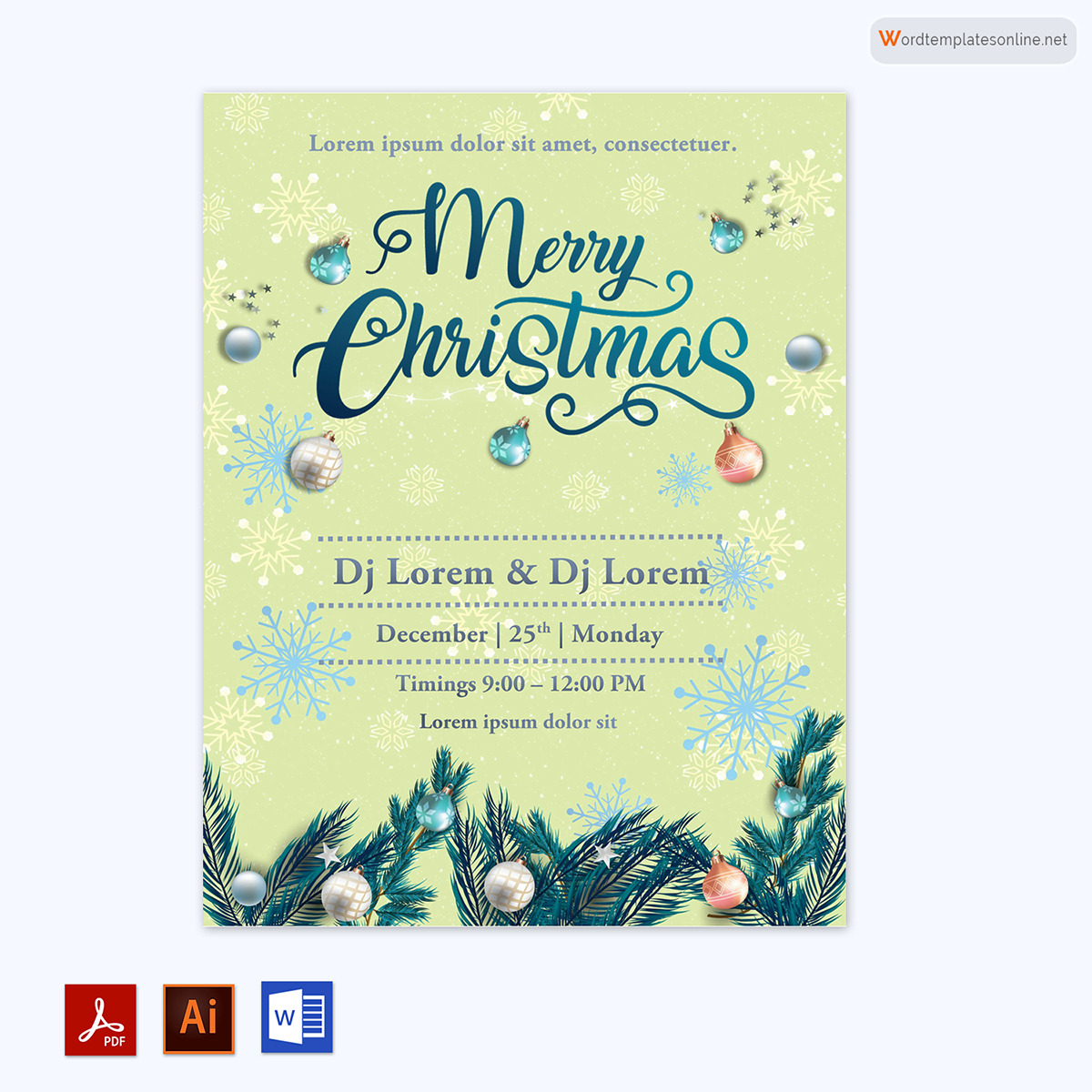  christmas flyer template free download 01