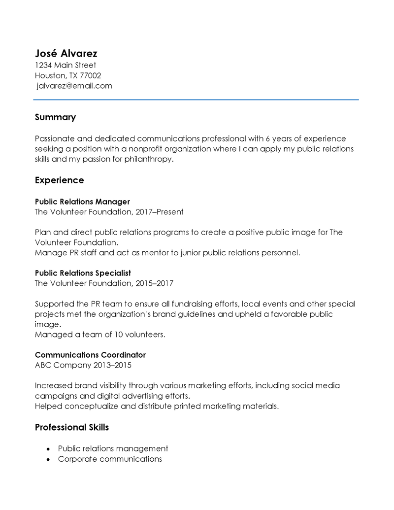  chronological resume template word
