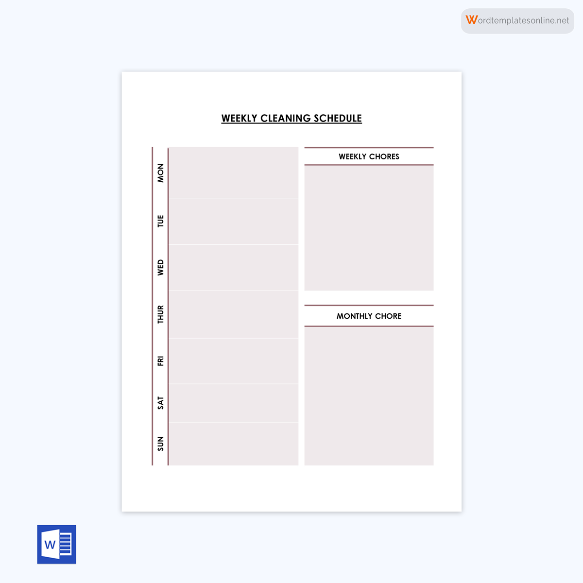 Editable Cleaning Checklist Template - Free Example