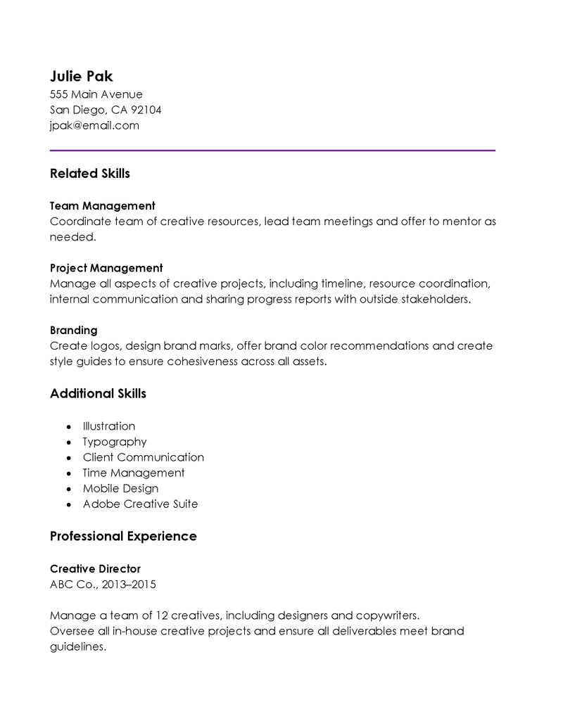  combination resume template word