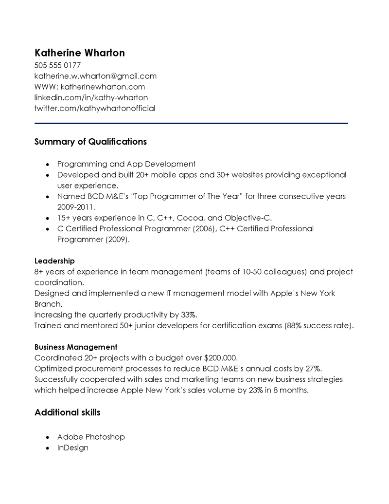 combination resume template google docs