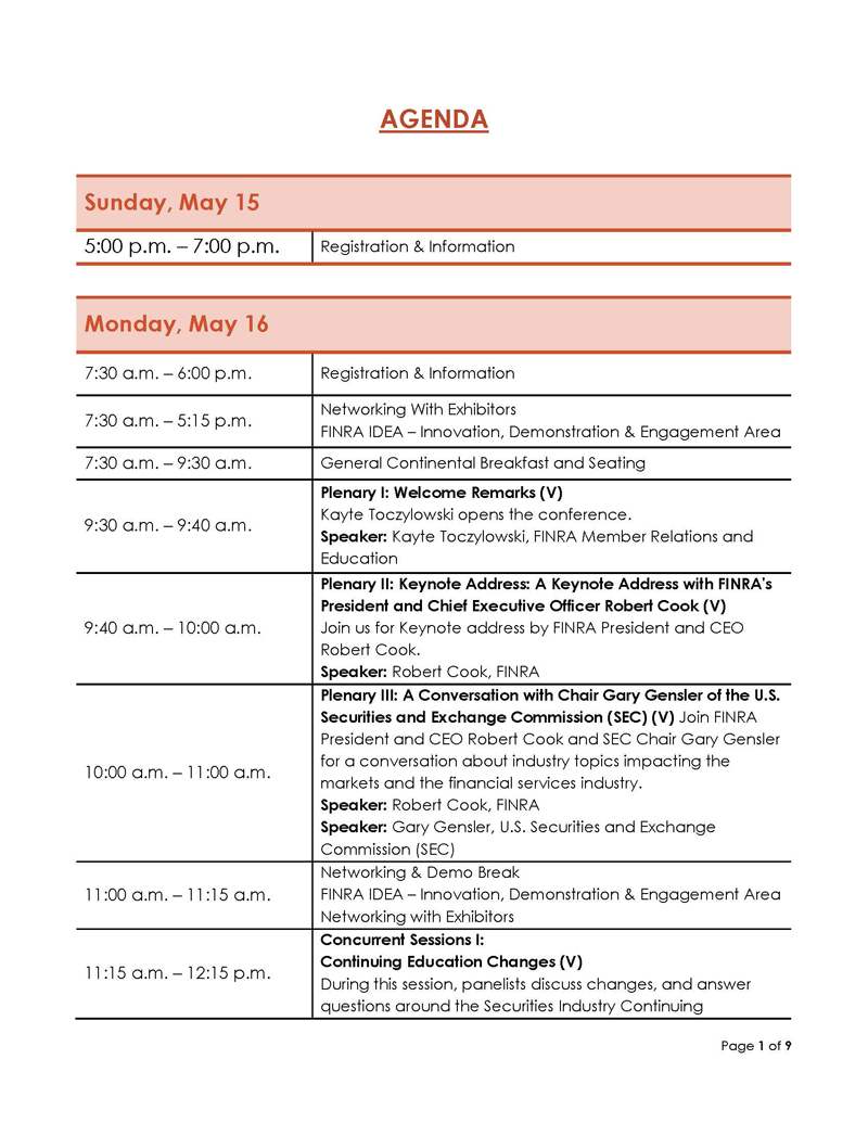 conference agenda template excel