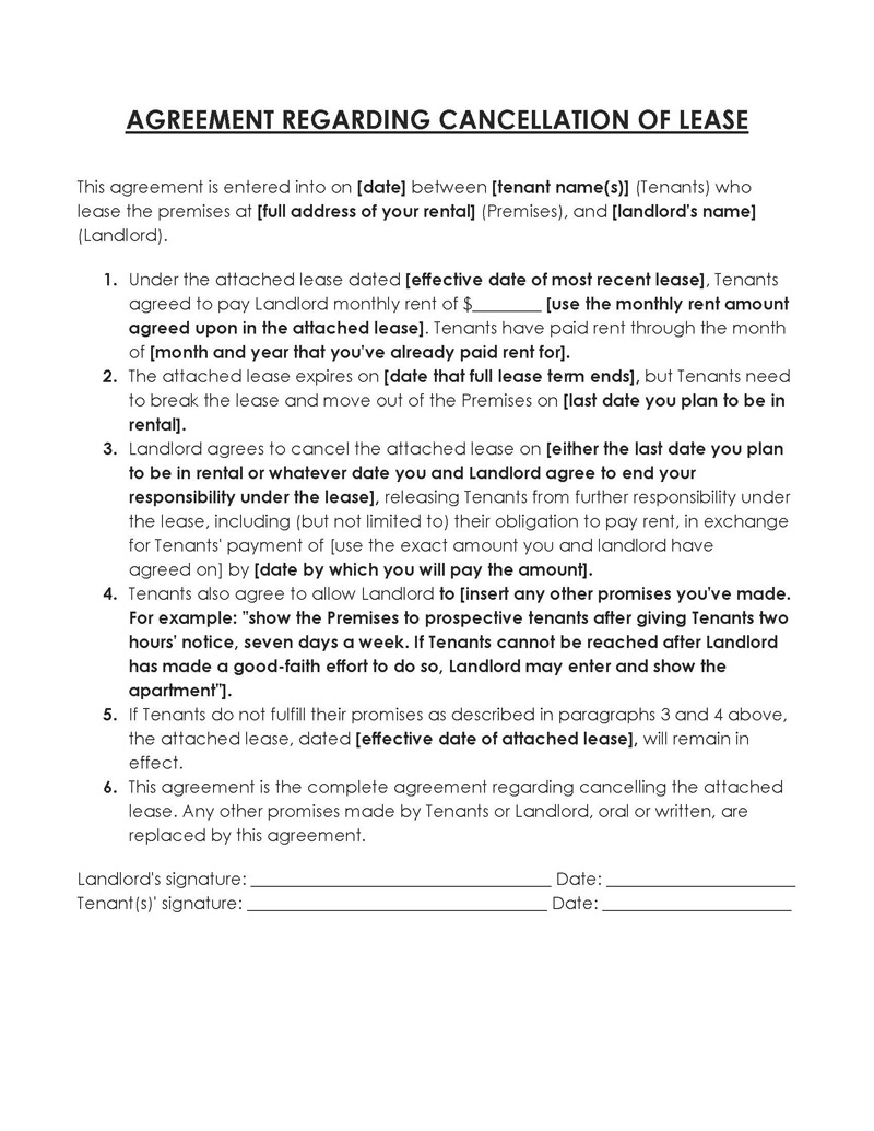  termination of lease agreement pdf