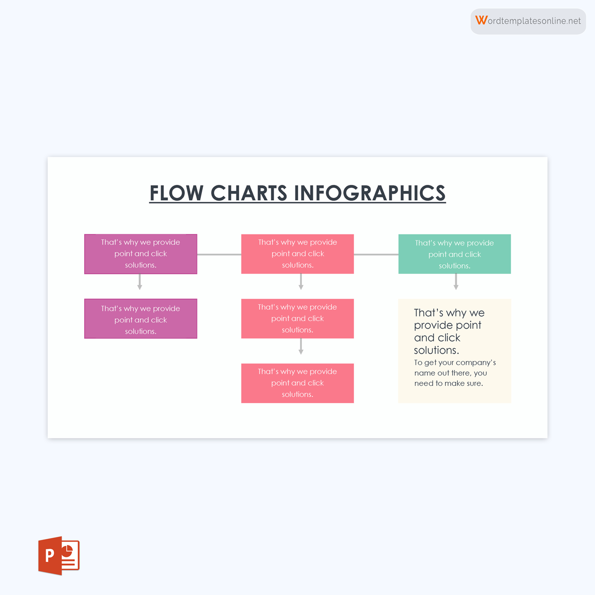Customizable flowchart template for PowerPoint 18