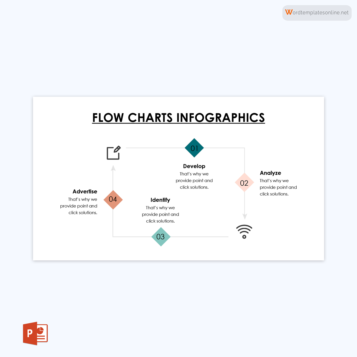 Customizable flowchart template for PowerPoint 02
