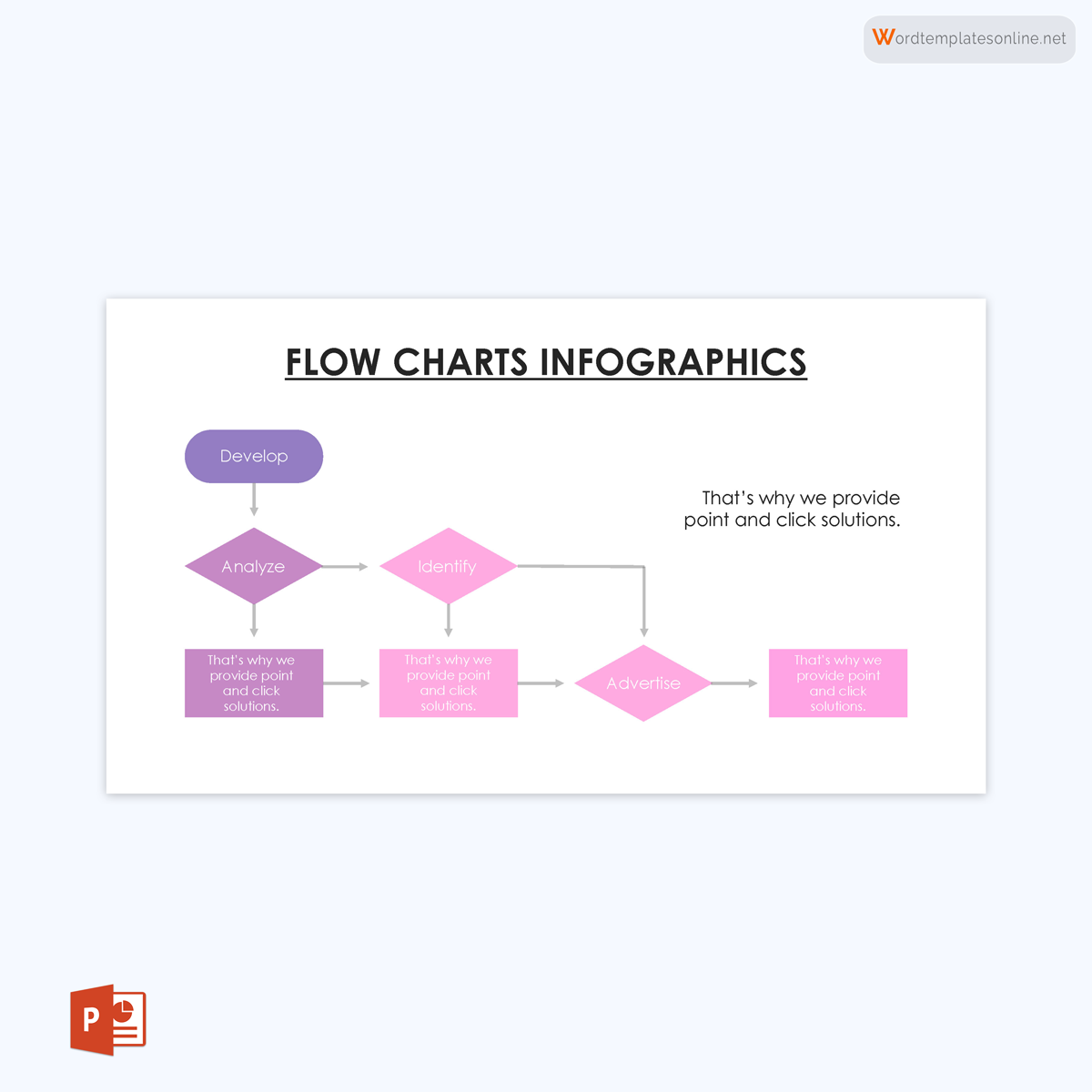 Customizable flowchart template for PowerPoint 03