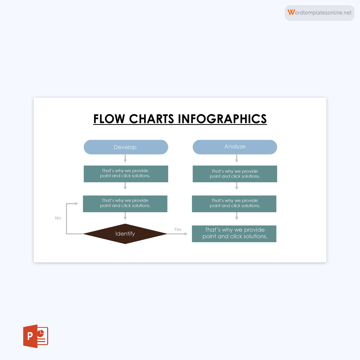 Customizable flowchart template for PowerPoint 04