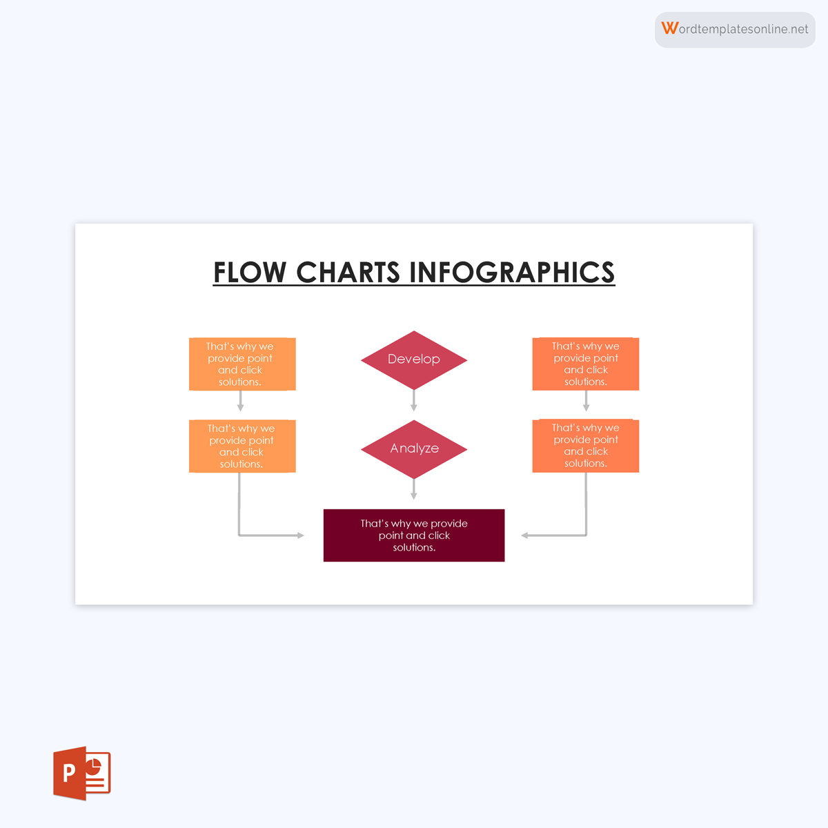 Customizable flowchart template for PowerPoint 06
