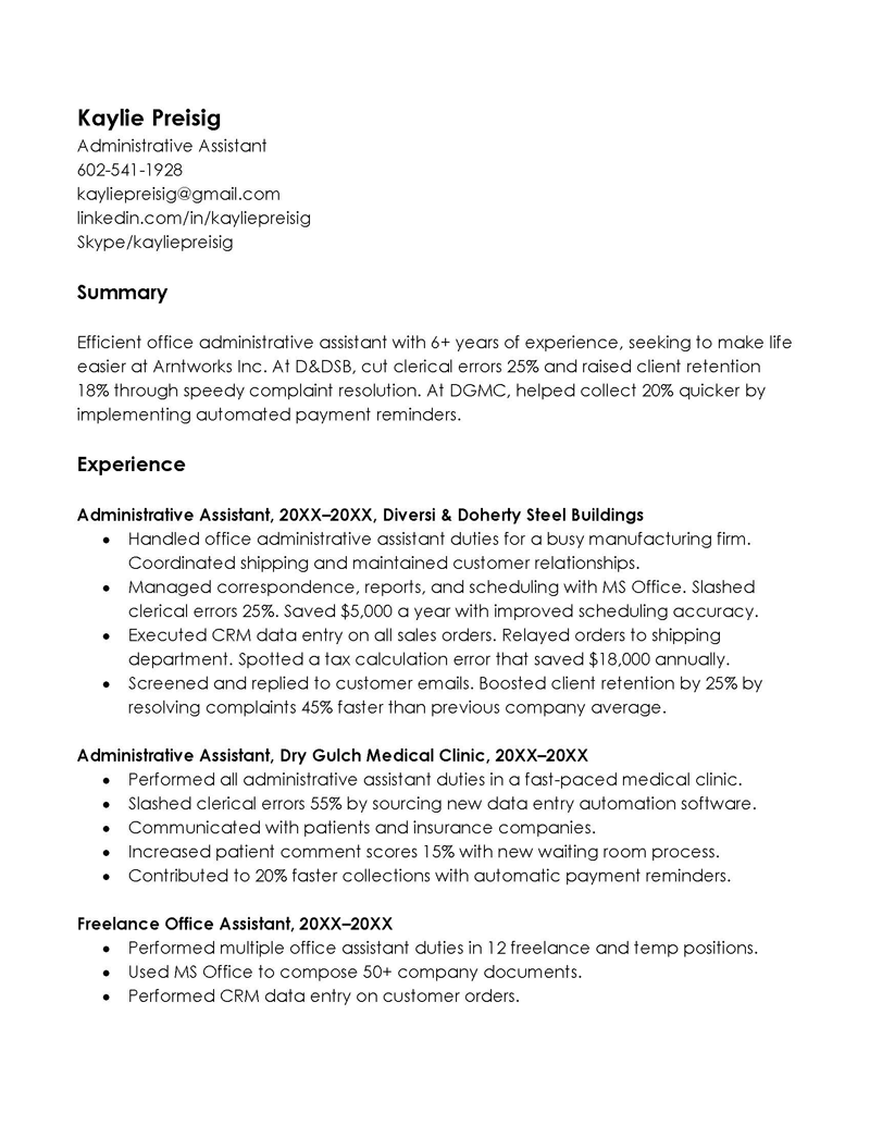Professional Resume Format Template